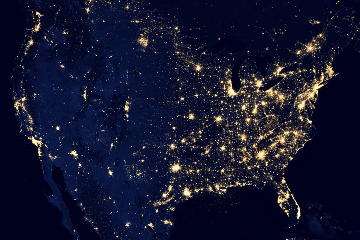 Satellite view of Earth representing federal technology and mission systems