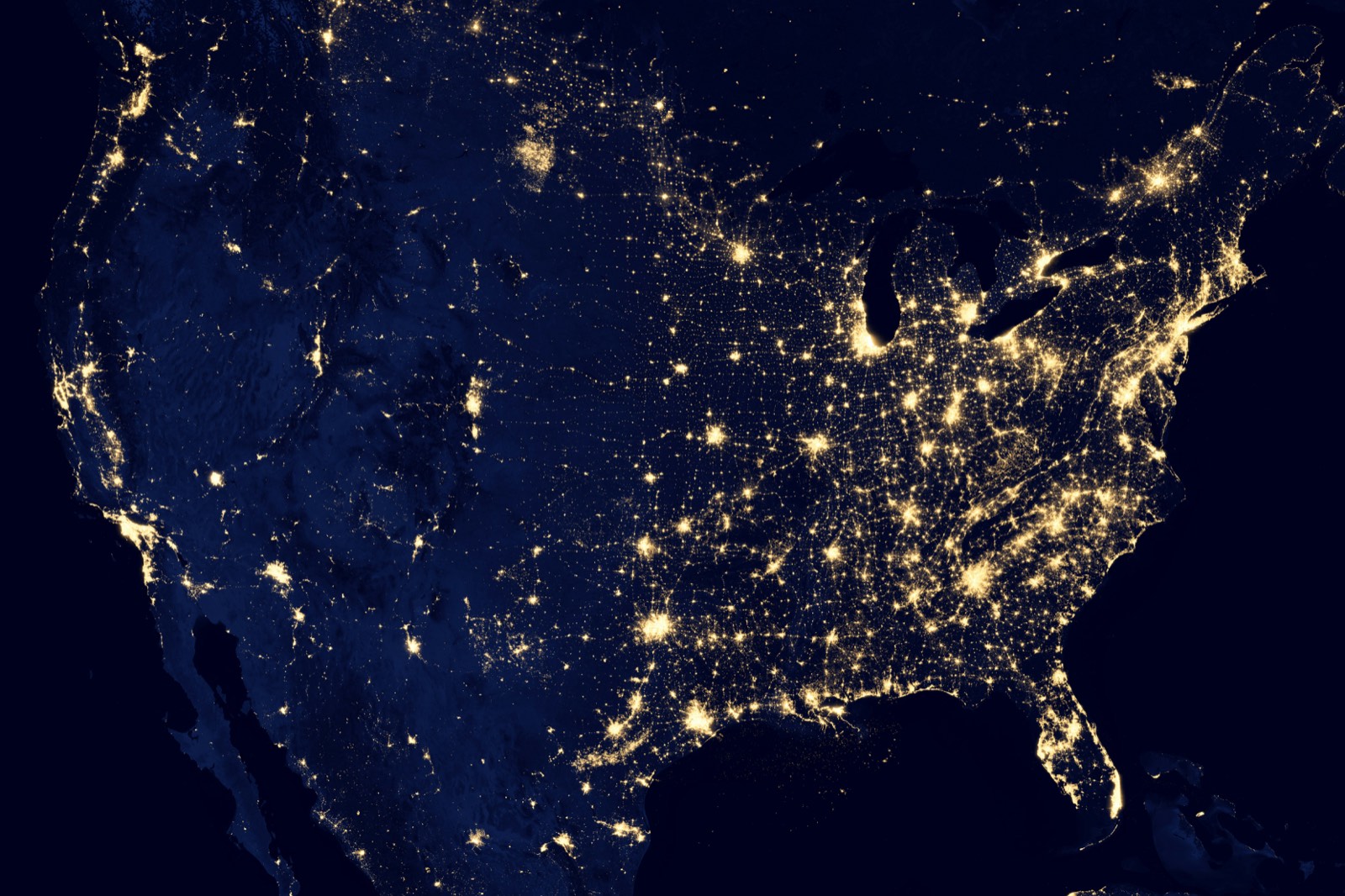 Satellite view representing secure federal cloud and mission systems