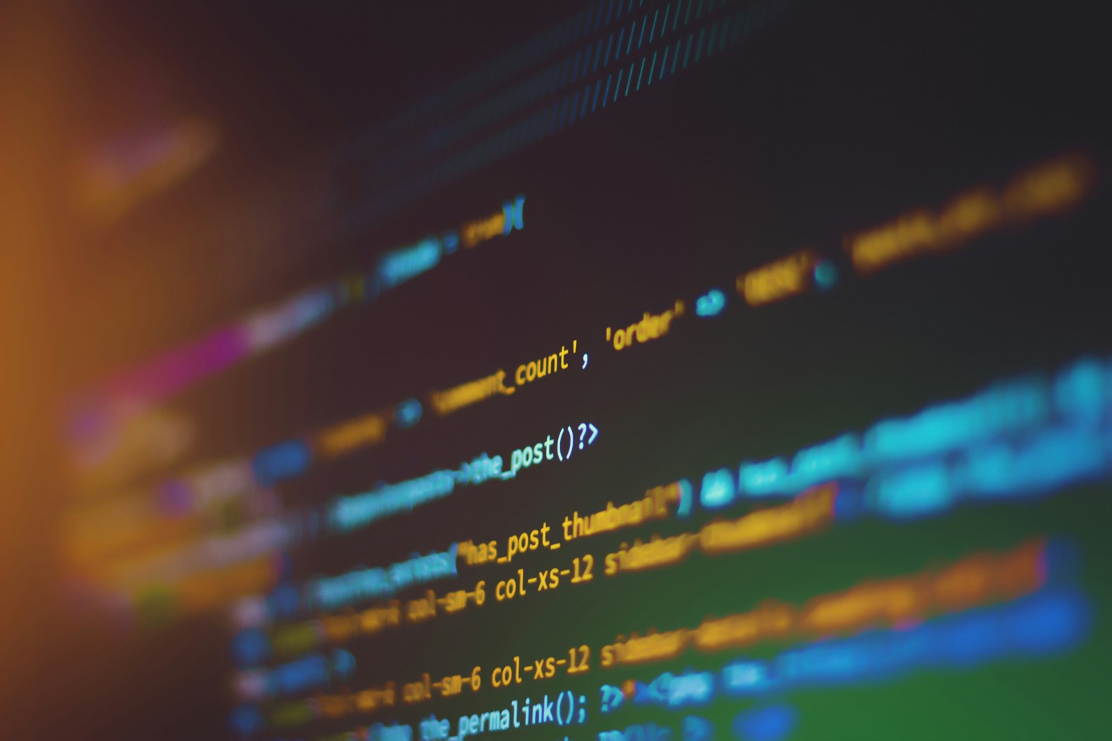 Code on a monitor representing secure RAG architecture, enterprise retrieval, and controlled AI systems